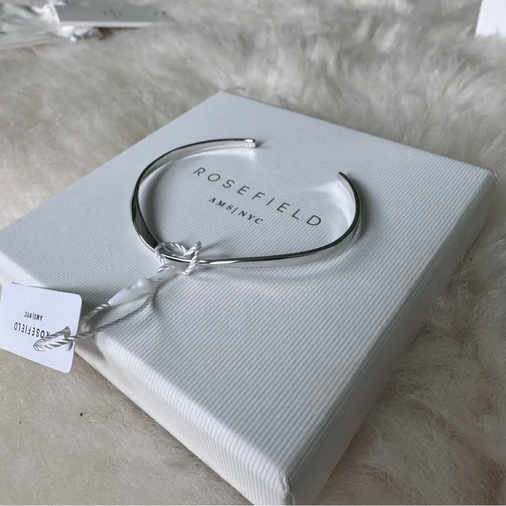 Rosefield Twisted Bangle - Silver - Picture 3 of 5